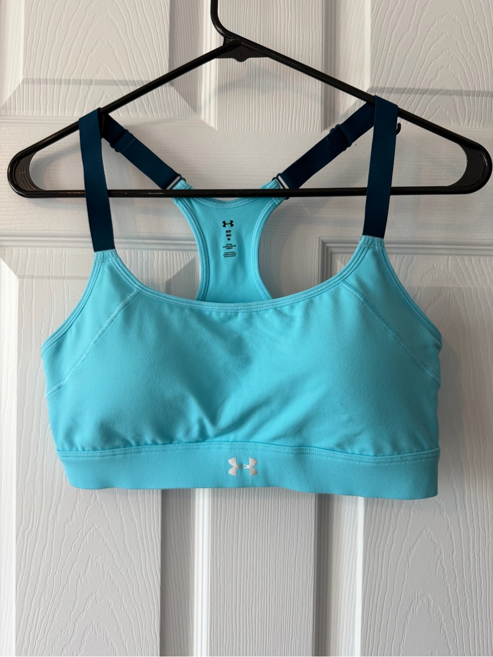 Under Armour Aqua Sports Bra with Navy Straps